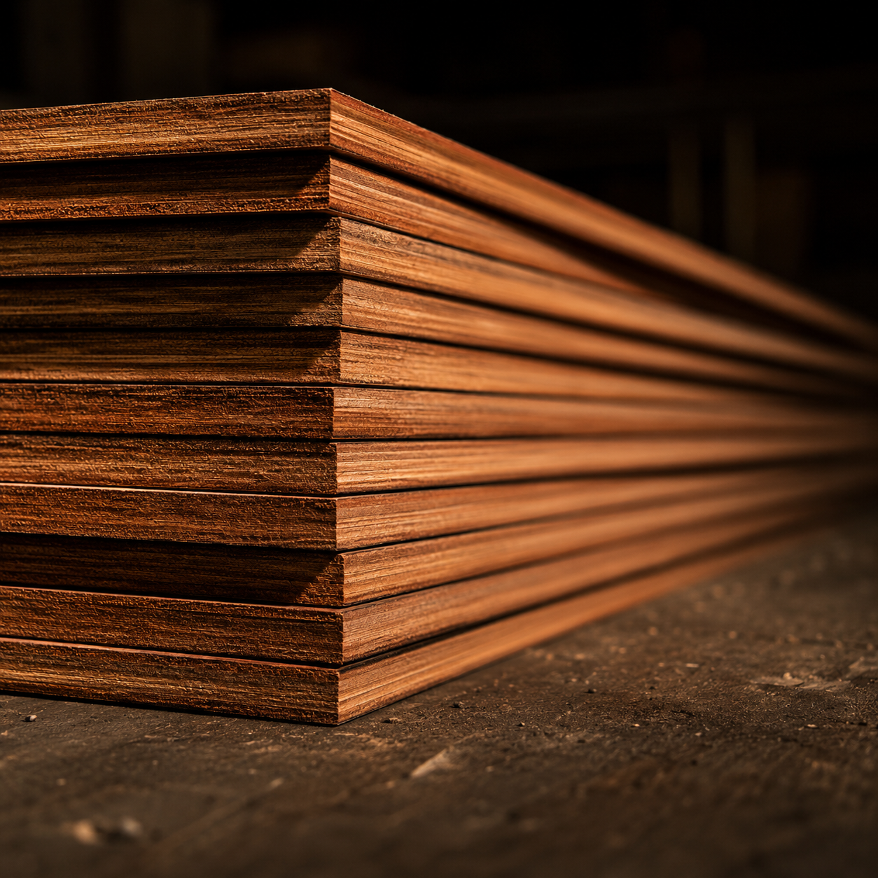 Okoume plywood detail